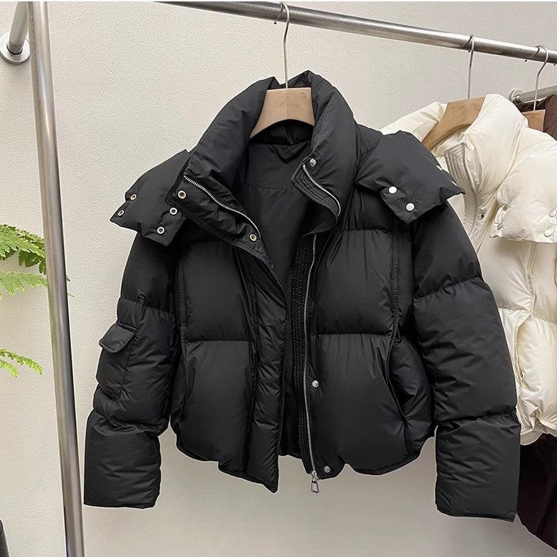 Women's Fashionable Loose-fitting Warm Hooded Jacket