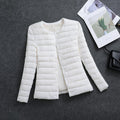 Women's Lightweight Short Inner-wear Round-neck Thermal Jacket