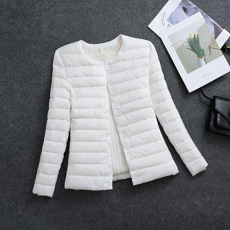 Women's Lightweight Short Inner-wear Round-neck Thermal Jacket