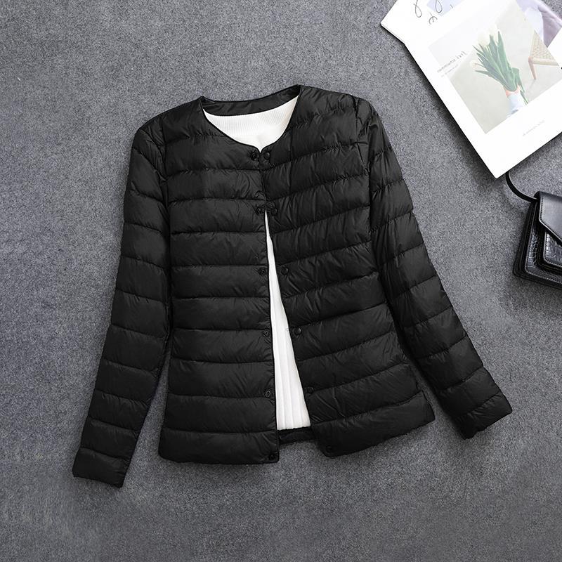 Women's Lightweight Short Inner-wear Round-neck Thermal Jacket