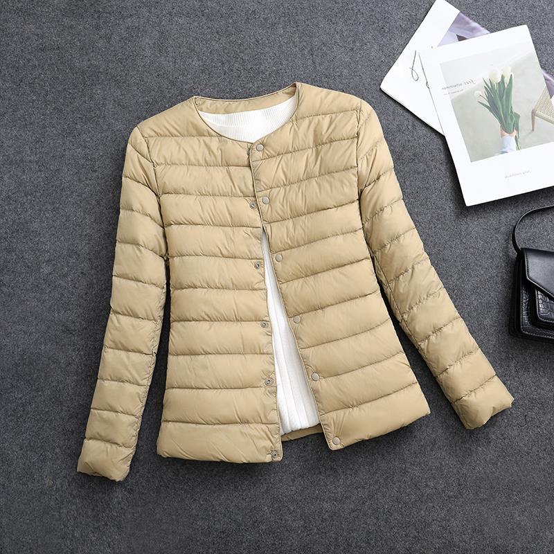 Women's Lightweight Short Inner-wear Round-neck Thermal Jacket