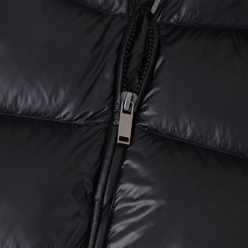 Simple And Versatile Hooded Two-tone Padded Cotton Jacket