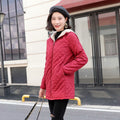 Plus-size Fleece-lined Padded Lambswool Puffer Jacket