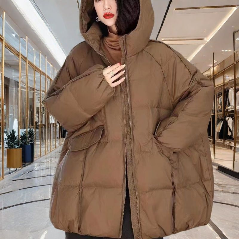 Plus-size Down Jacket In Anhui Red Casual Fashionable Extra-thick And Super Warm