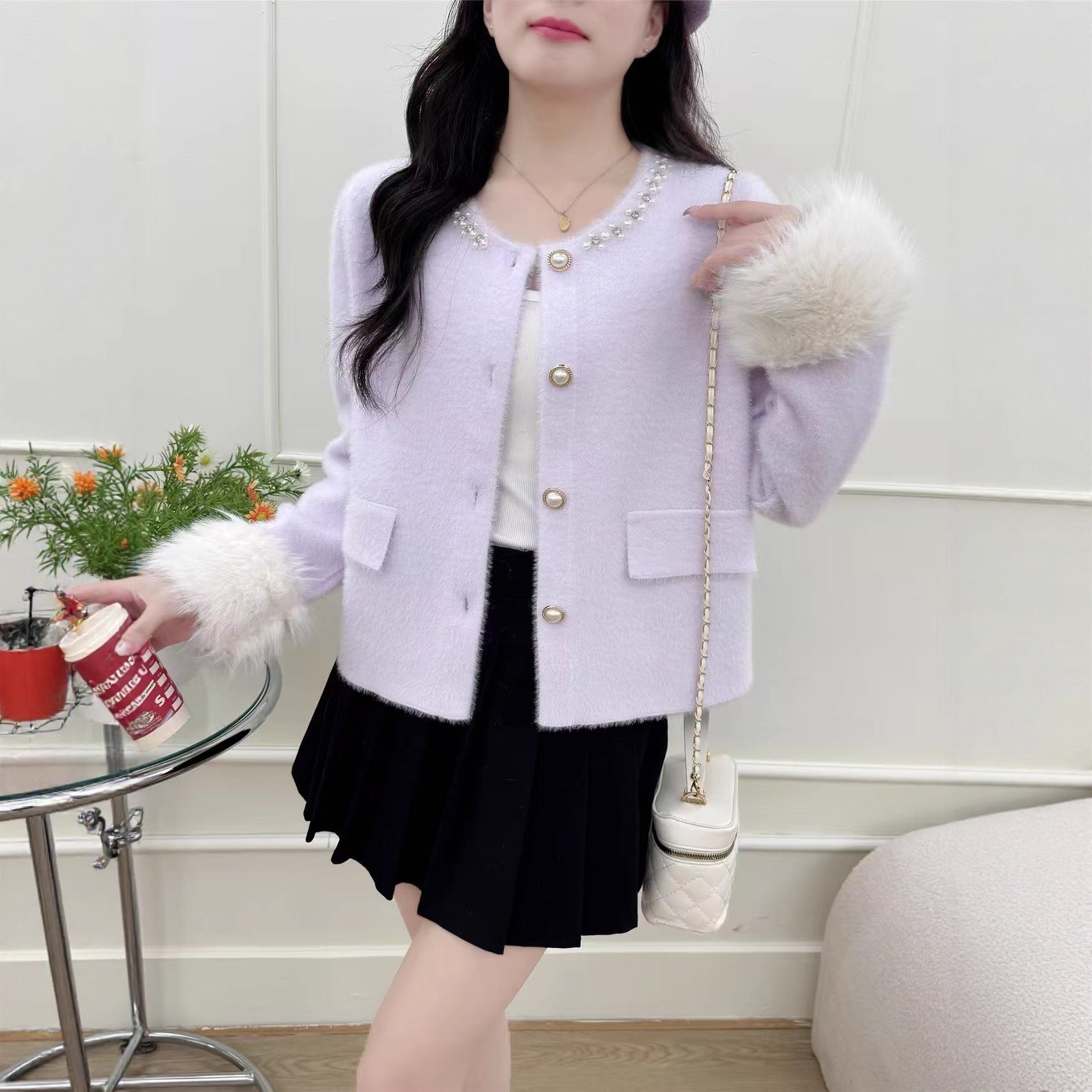 Chanel-style Knitted Cardigan Autumn New Arrival Women's Sweater Jacket