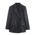 New Women's Silk-satin-texture Blazer Fashionable