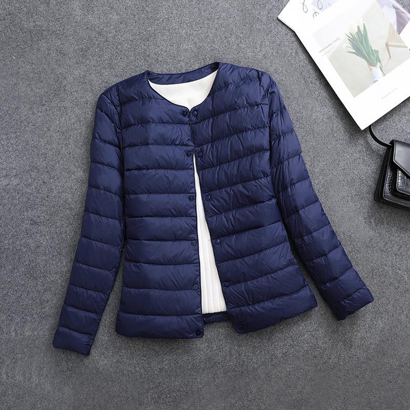 Women's Lightweight Short Inner-wear Round-neck Thermal Jacket
