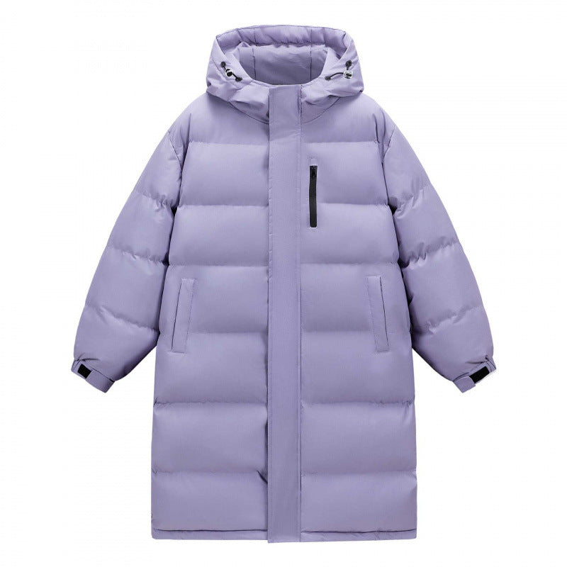 Women's Mid-length And Long Winter Coat With A Thickened Fur Collar