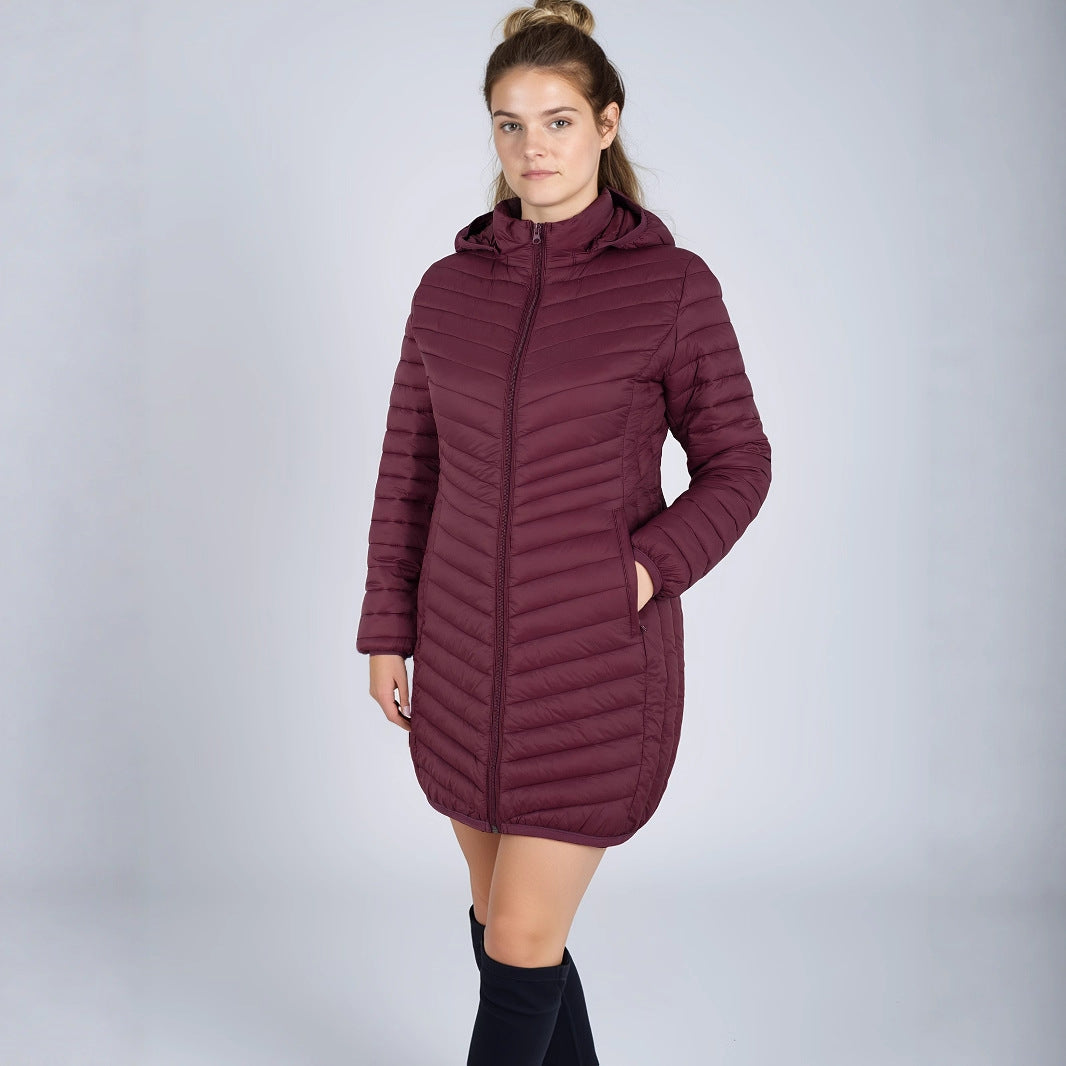 Women's Solid-Color Winter Cotton Padded Jacket